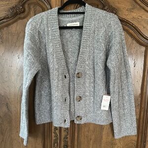 Gray Button-Up Sweater